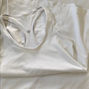 White Lululemon racerback tank
